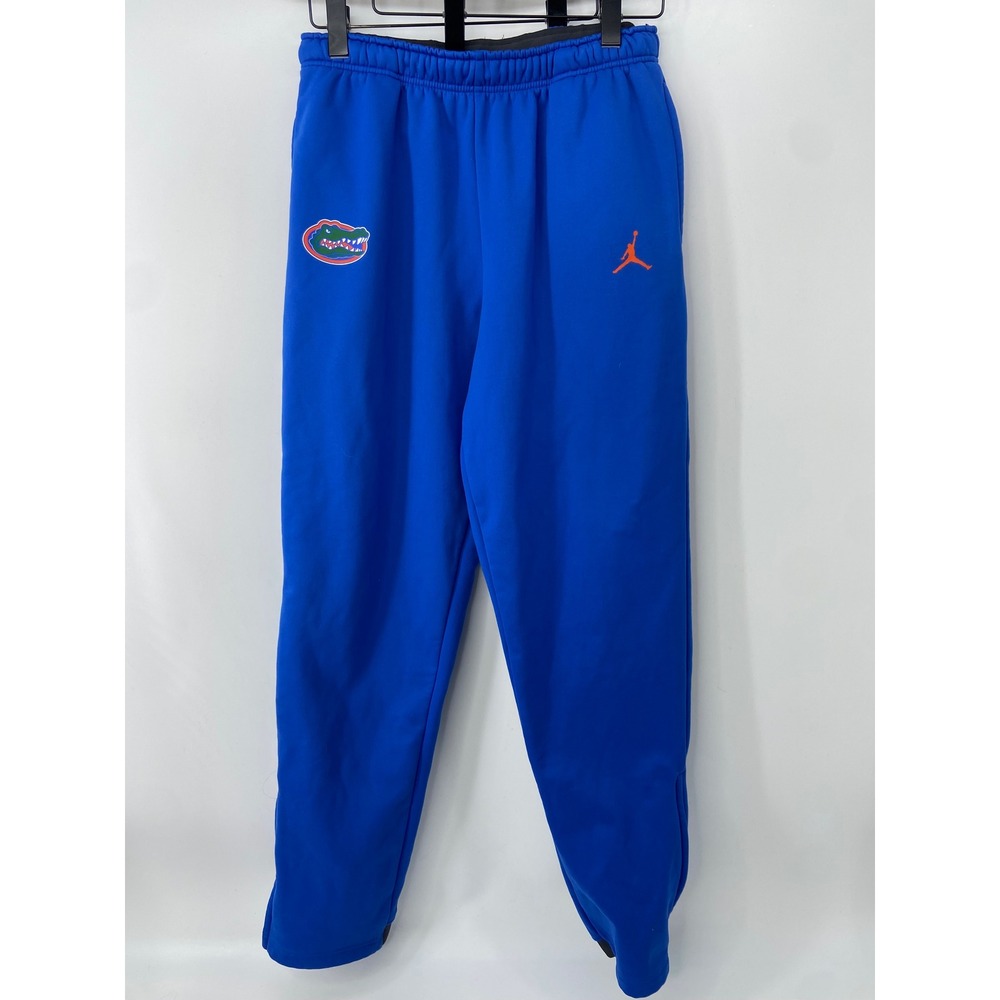 Florida Gators Jordan Sweatpant Men Large Blue Sideline Fleece Jogger Gym Zip UF